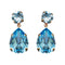 Auskari "Kristāla Lāse IV (Aquamarine Blue)" ar Swarovski™ kristāliem
