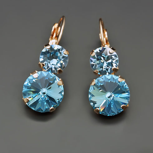 Earrings "Klaris VIII (Aquamarine Blue)" with Swarovski™ crystals