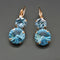 Earrings "Klaris VIII (Aquamarine Blue)" with Swarovski™ crystals