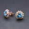 Earrings "Bermuda Triangle IV (Aquamarine Blue)" with Swarovski™ crystals