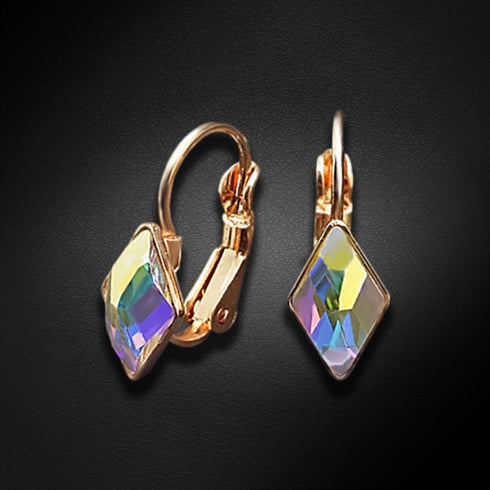 Auskari "Kristāla Rombs IV (Aurore Boreale)" ar Swarovski™ kristāliem