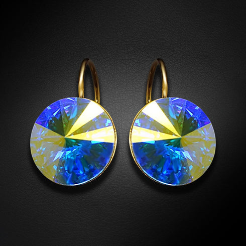 Auskarai "Klaris II (Aurora Borealis)" su Swarovski™ kristalais