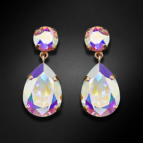 Auskari "Kristāla Lāse IV (Aurore Boreale)" ar Swarovski™ kristāliem