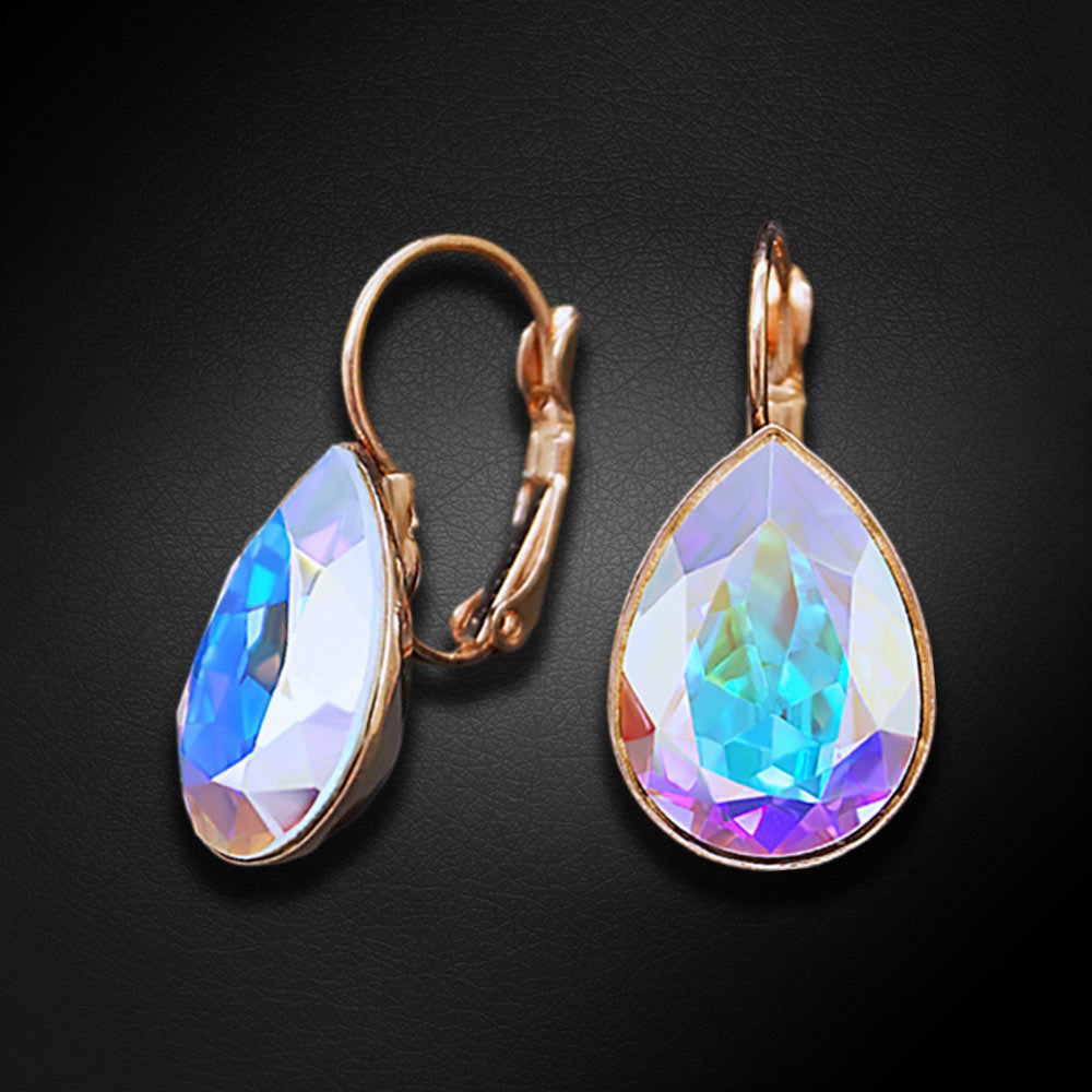 Auskari "Kristāla Lāse II (Aurore Boreale)" ar Swarovski™ kristāliem