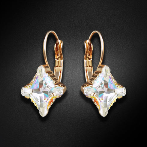 Auskari "Kristāla Rombs II (Aurore Boreale)" ar Swarovski™ kristāliem