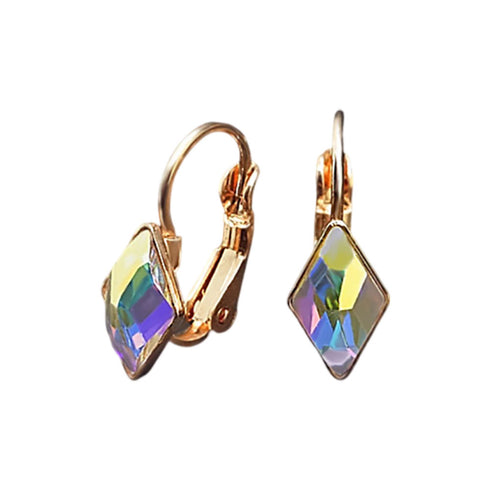 Auskari "Kristāla Rombs IV (Aurore Boreale)" ar Swarovski™ kristāliem