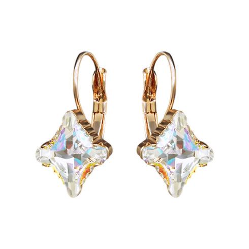 Auskari "Kristāla Rombs II (Aurore Boreale)" ar Swarovski™ kristāliem