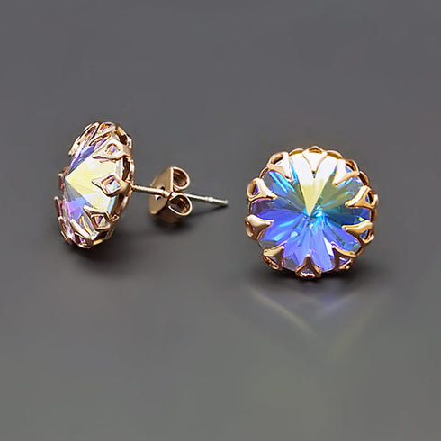 Серьги "Vintāžš VIII (Aurore Boreale)" с кристаллами Swarovski™