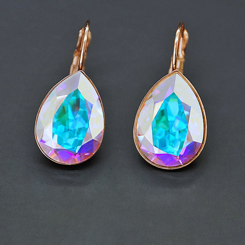 Earrings "Crystal Drop II (Aurore Boreale)" with Swarovski™ crystals
