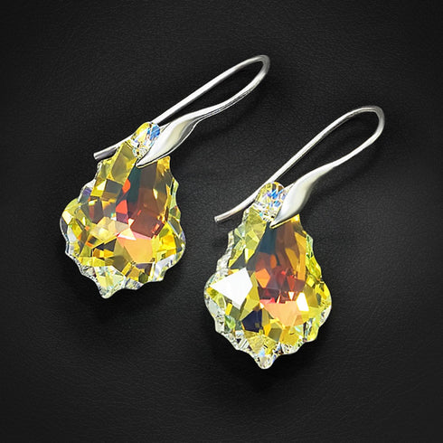 Sudraba auskari "Baroka IV (Aurore Boreale)" ar Swarovski™ kristāliem