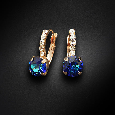 Auskari "Krāšņums IV (Bermuda Blue)" ar Swarovski™ kristāliem