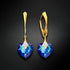Silver Earrings "Dear Valentine (Bermuda Blue)" with Swarovski™ Crystals