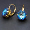 Earrings "Medūza (Bermuda Blue)" with Swarovski™ crystals