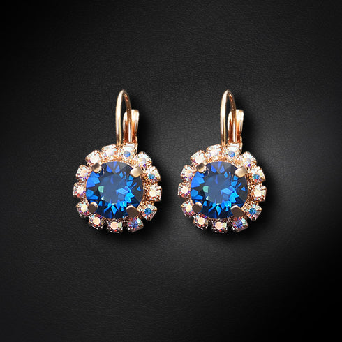 Auskari "Krāšņums II (Bermuda Blue)" ar Swarovski™ kristāliem