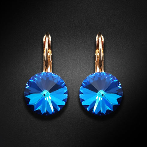 Auskari "Klaris II (Bermuda Blue)" ar Swarovski™ kristāliem