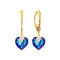 Silver Earrings "Dear Valentine (Bermuda Blue)" with Swarovski™ Crystals