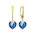 Silver Earrings "Dear Valentine (Bermuda Blue)" with Swarovski™ Crystals