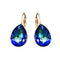 Auskari "Kristāla Lāse II (Bermuda Blue)" ar Swarovski™ kristāliem