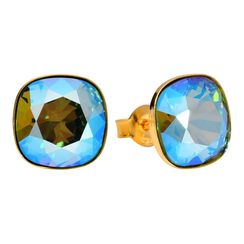 Sudraba auskari "Apžilbinošs Mirdzums (Black Diamond Shimmer)" ar Swarovski™ kristāliem