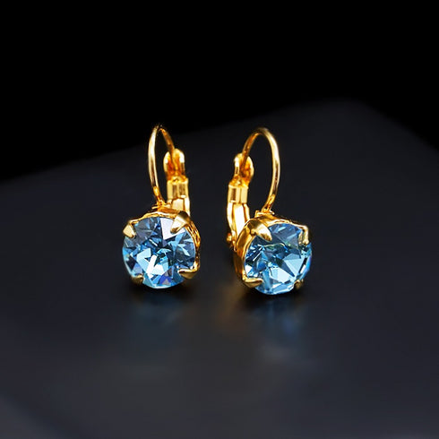 Auskari "Krāšņums (Aquamarine Blue)" ar Swarovski™ kristāliem