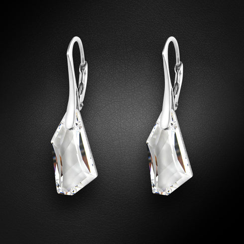 Sudraba auskari "Hiporboreja" ar Swarovski™ kristāliem