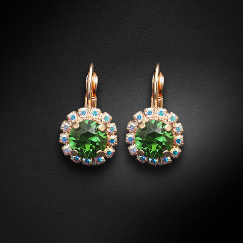 Earrings "Splendor II (Fern Green)" with Swarovski™ crystals