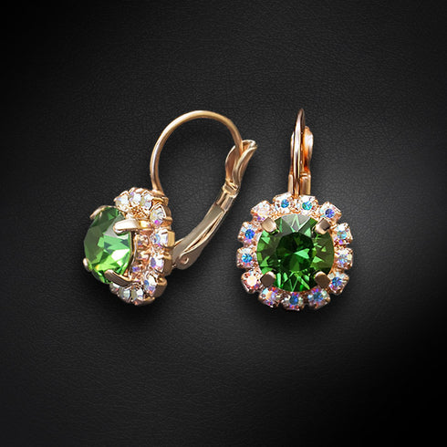 Earrings "Splendor II (Fern Green)" with Swarovski™ crystals