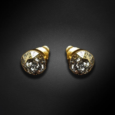 Auskari "Klasika (Gold Patina)" ar Swarovski™ kristāliem