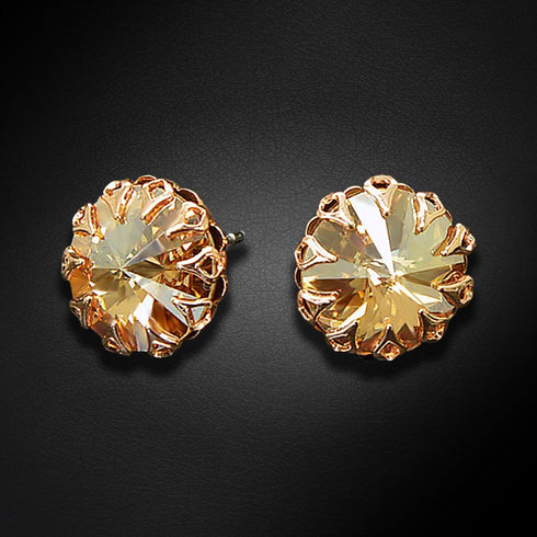 Auskari "Vintāžš (Golden Shadow)" ar Swarovski™ kristāliem