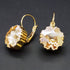 Earrings "Medūza (Golden Shadow)" with Swarovski™ crystals