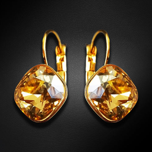 Auskari "Apžilbinošs Mirdzums IV (Golden Shadow)" ar Swarovski™ kristāliem