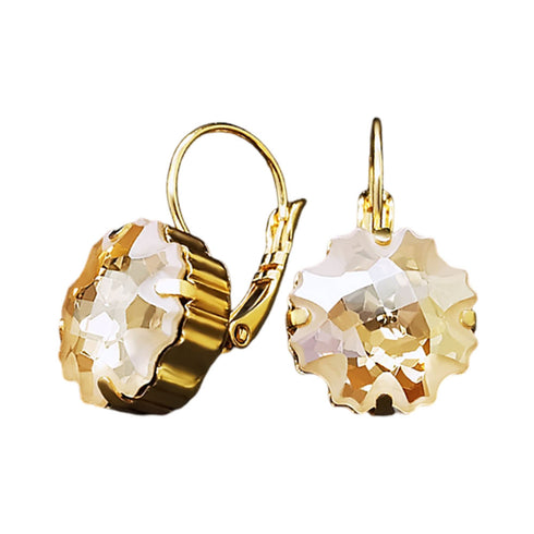 Auskari "Medūza (Golden Shadow)" ar Swarovski™ kristāliem