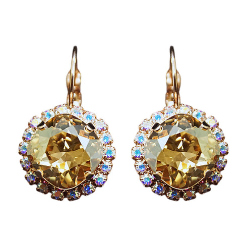 Auskari "Apžilbinošs Mirdzums III (Golden Shadow)" ar Swarovski™ kristāliem