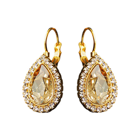 Auskari "Debesu Piliens (Golden Shadow)" ar Swarovski™ kristāliem