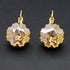 Earrings "Medūza (Golden Shadow)" with Swarovski™ crystals