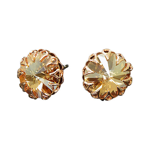 Auskarai "Vintāžš (Golden Shadow)" su Swarovski™ kristalais