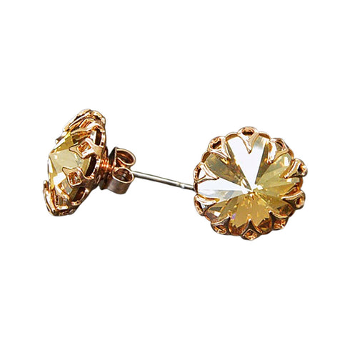 Auskarai "Vintāžš (Golden Shadow)" su Swarovski™ kristalais