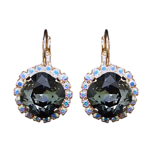 Auskari "Apžilbinošs Mirdzums III (Graphite)" ar Swarovski™ kristāliem