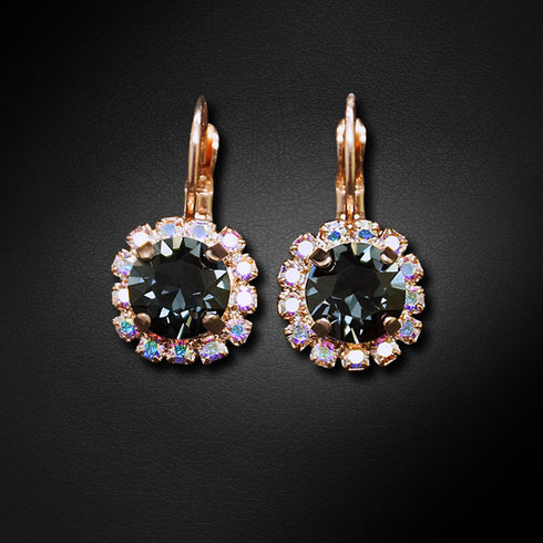 Auskari "Krāšņums II (Graphite)" ar Swarovski™ kristāliem