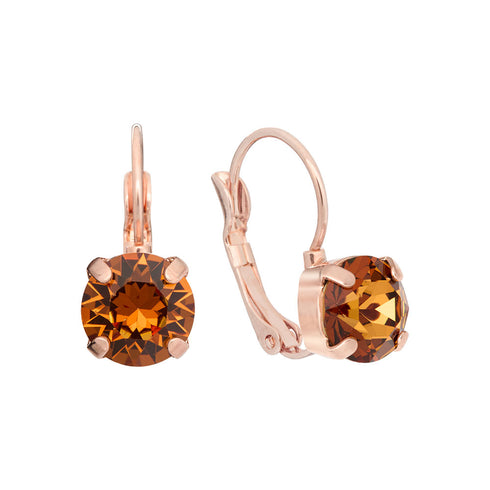 Auskari "Krāšņums II (Light Amber)" ar Swarovski™ kristāliem