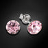 Silver Earrings "Classic (Light Rose)" with Swarovski™ Crystals