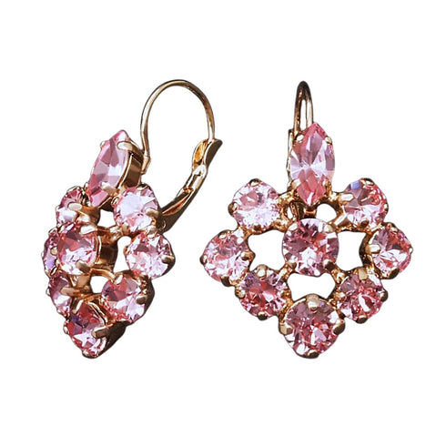Auskari "Greznība II (Light Rose)" ar Swarovski™ kristāliem