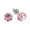Silver Earrings "Classic (Light Rose)" with Swarovski™ Crystals