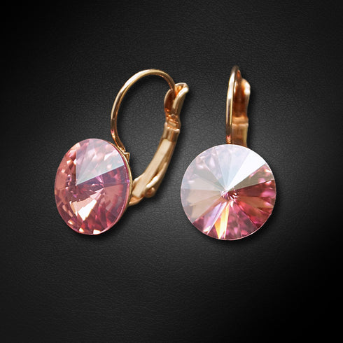 Earrings "Klaris II (Light Rose Moonlight)" with Swarovski™ crystals