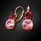 Auskari "Klaris VIII (Light Rose / Ruby)" ar Swarovski™ kristāliem