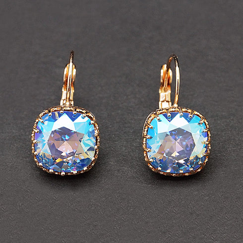Earrings "Vintage V (Light Sapphire Shimmer)" with Swarovski™ crystals