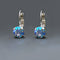 Earrings "Krāšņums (Sapphire Shimmer)" with Swarovski™ crystals