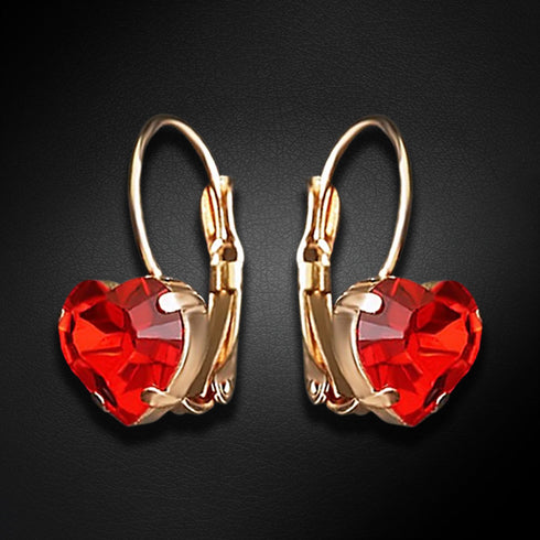 Auskarai "Jaunā Sirds" su Swarovski™ kristalais