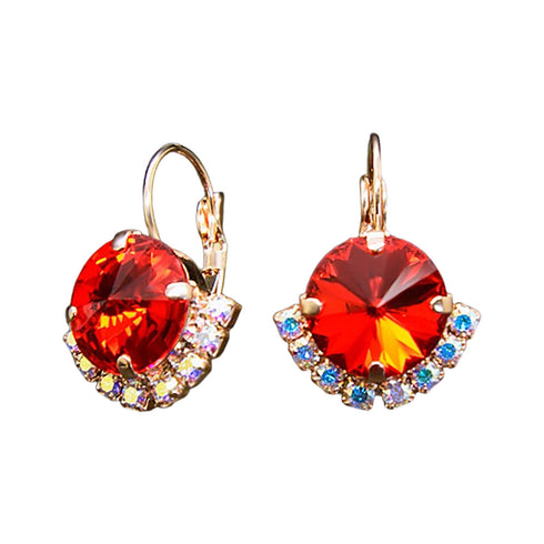 Auskari "Klaris V (Light Siam)" ar Swarovski™ kristāliem