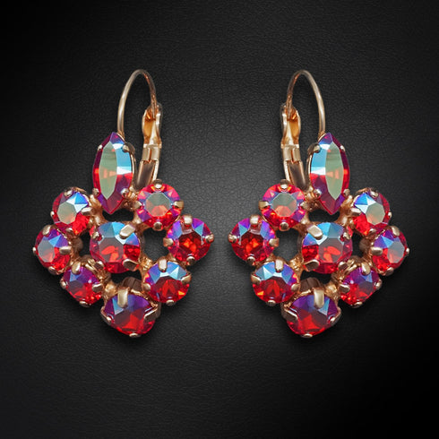 Earrings "Elegance (Light Siam Shimmer)" with Swarovski™ crystals